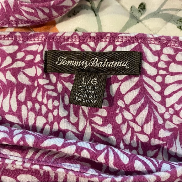 Tommy Bahama Purple and White Patterned Halter Dress - Picture 4 of 8